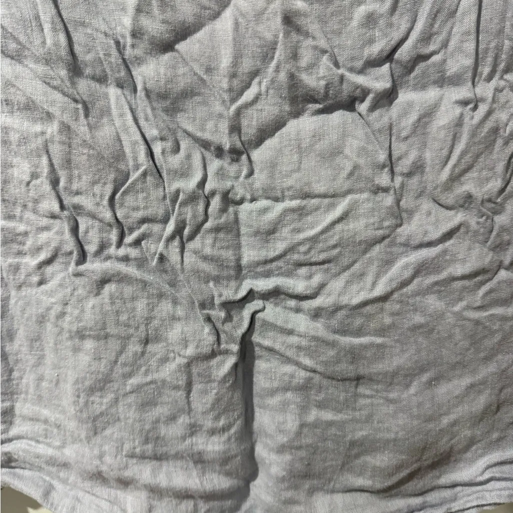 FLAX Light Blue linen‎ tank top size L Lagenlook Beach Boxy Lightweight F - Image 3