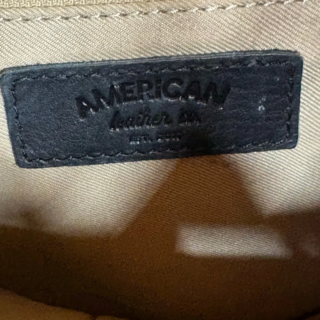 American Leather Co. Black Leather Hobo Bag - Image 8