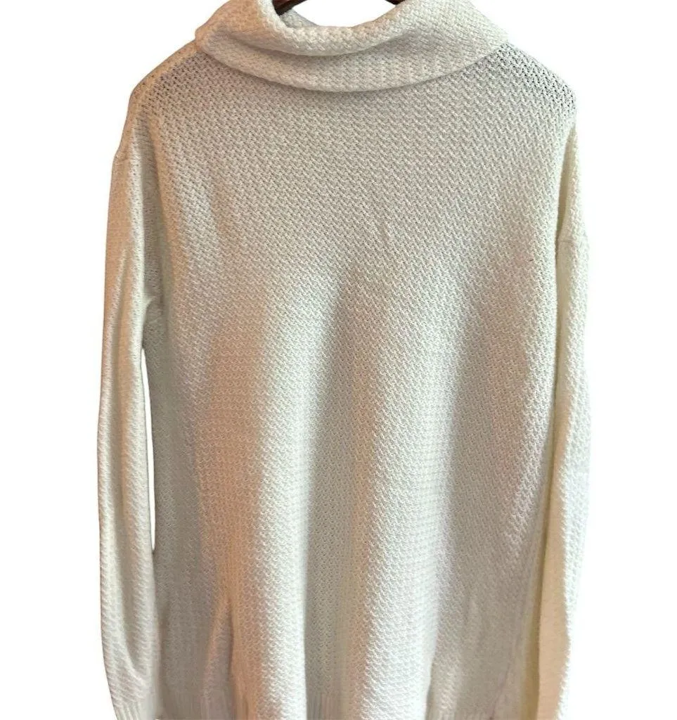 Vineyard Vines Women's Cowl Neck Sweater Ivory Size‎ L Long Sleeve - Image 2