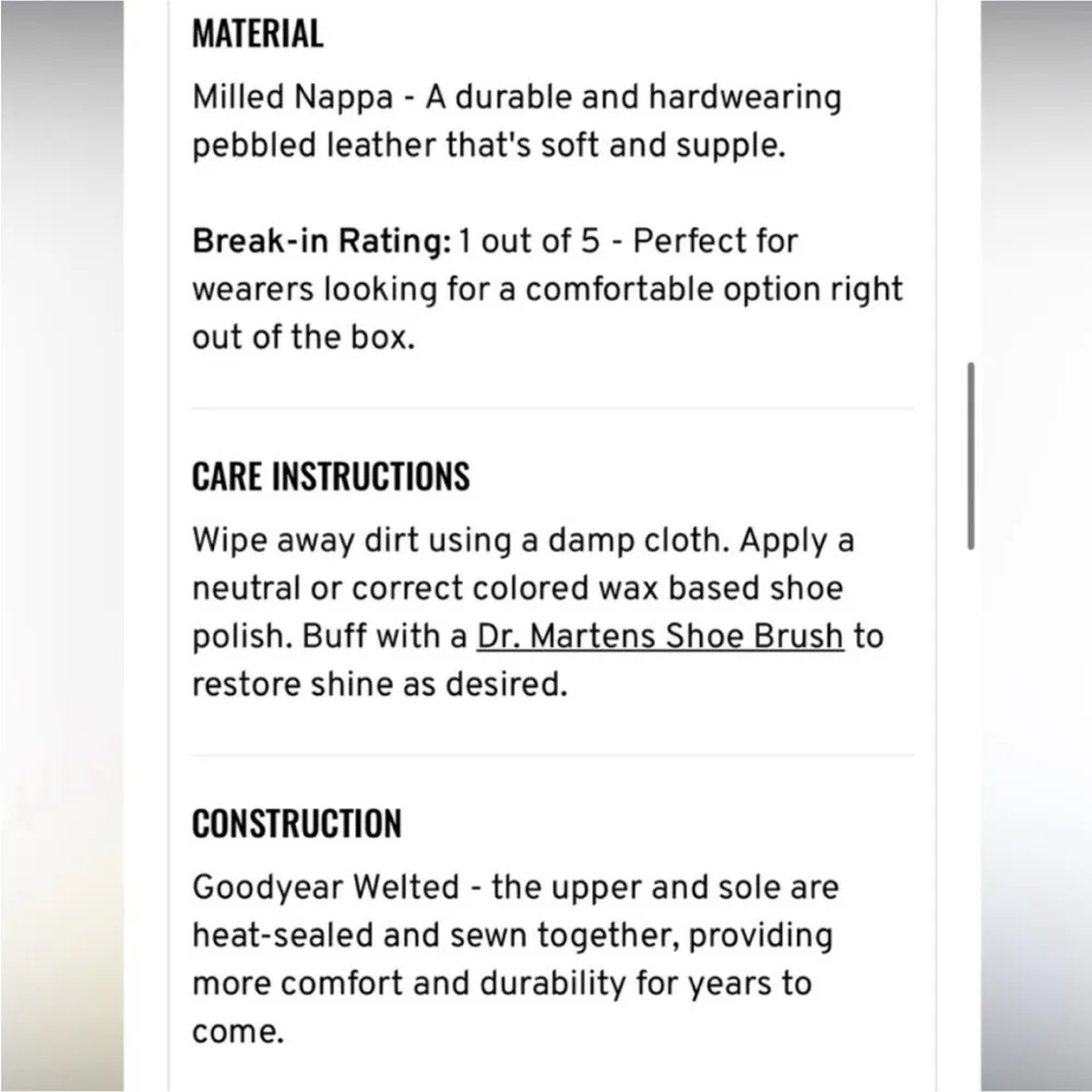 NWT RARE Dr. Martens Devon Flower Black Buckle Leather Platform Boots Size 8 - Image 16