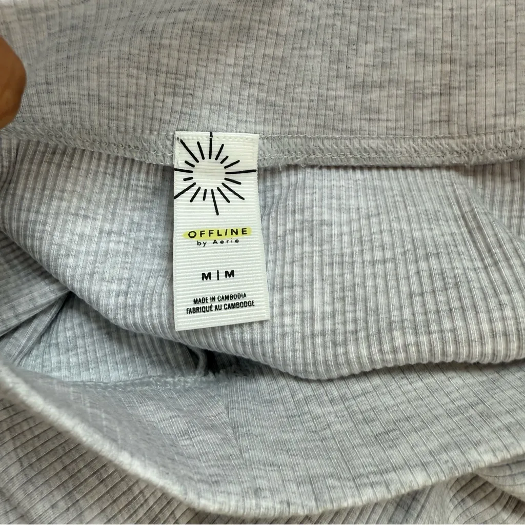 Offline by Aerie Thumbs Up Heavyweight Maxi Skirt Size Medium Grey Gray - Image 4