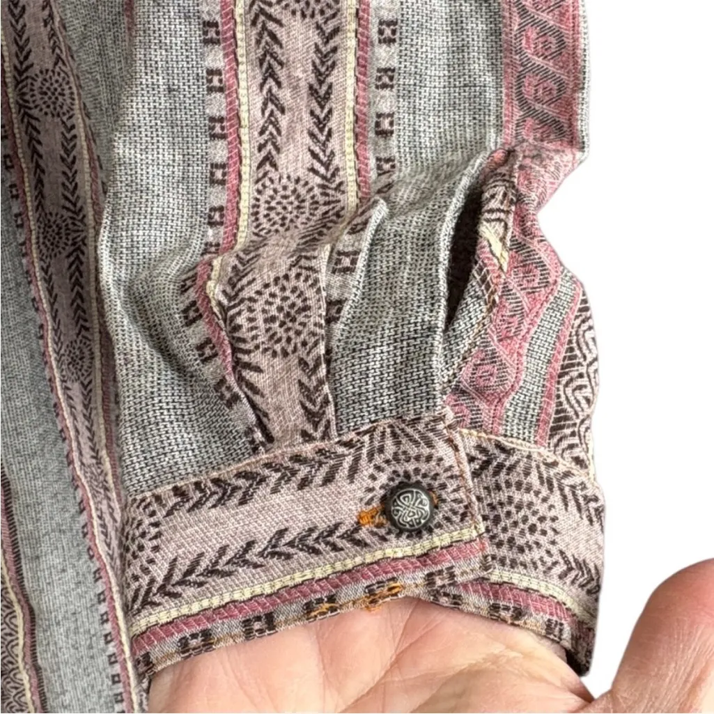 EUC Anthropologie Aratta silent
Journey Mixed Fabric Shirt Dress Size Large - Image 8