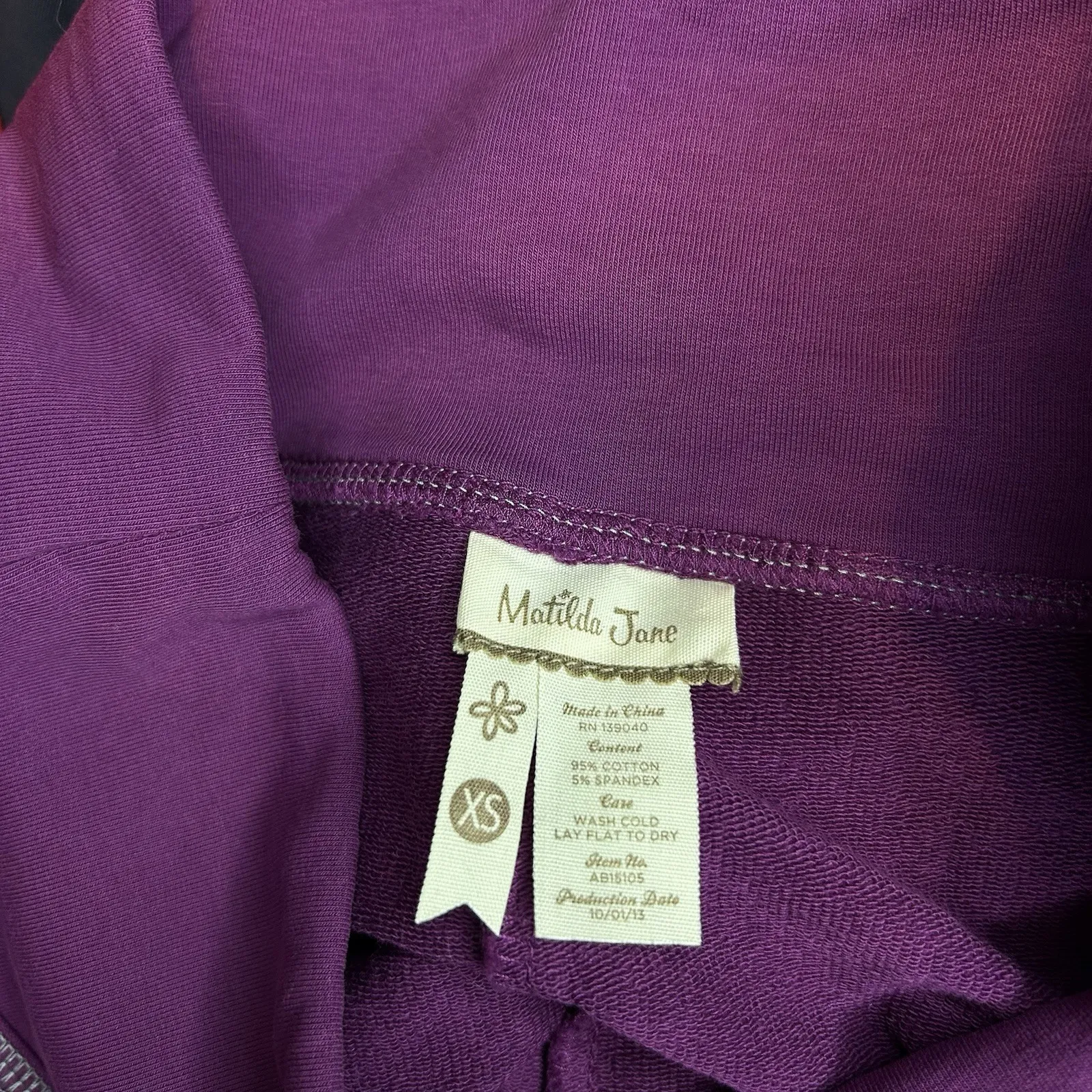 Matilda Jane It's a Wonderful Parade 1st Prize Capri Pants Grape‎ Purple Sz XS - Image 5