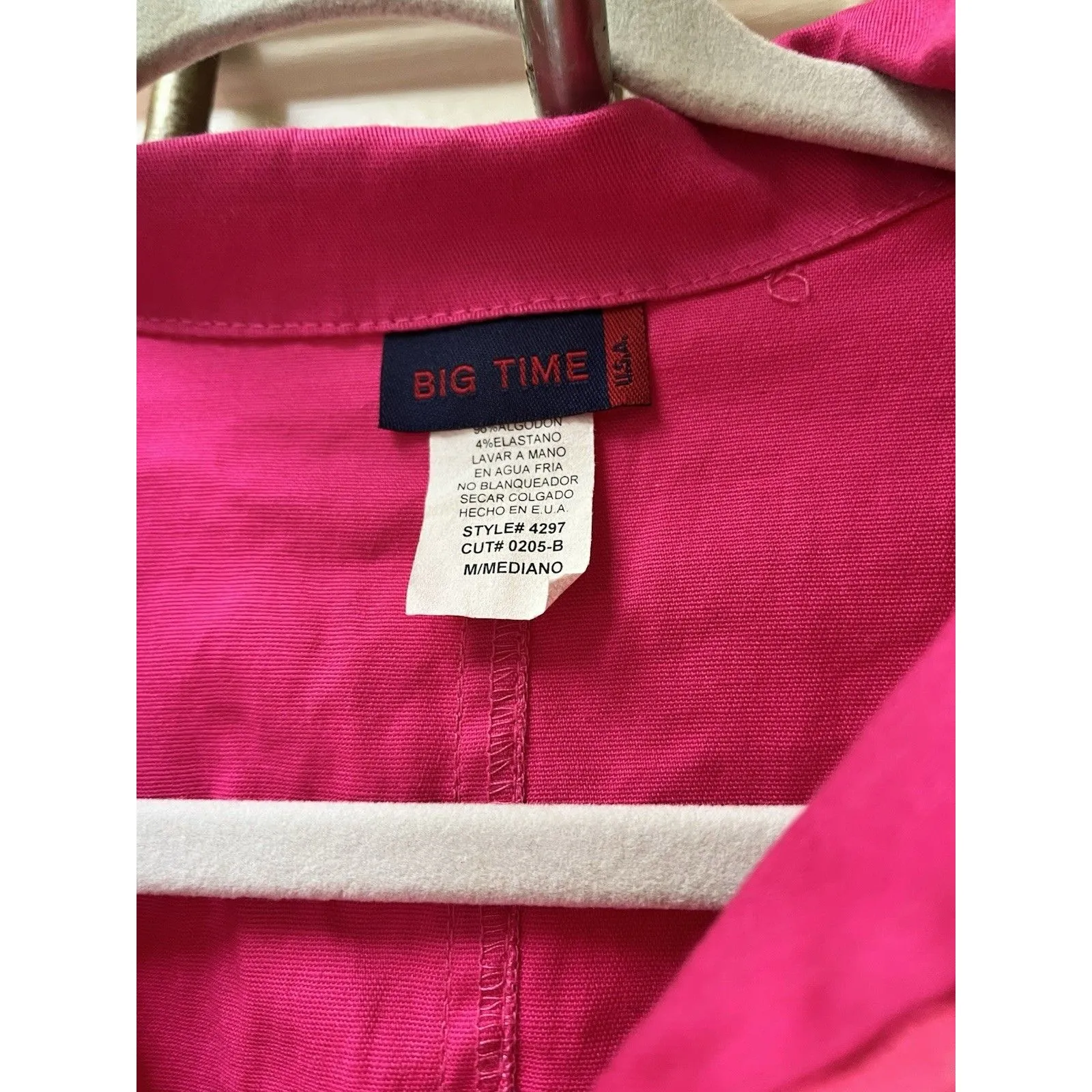 Vtg 90s Hot Pink Barbie Romper M Retro Pinup Zip Sleeveless Cotton Cowgirl Boho Size M - Image 3