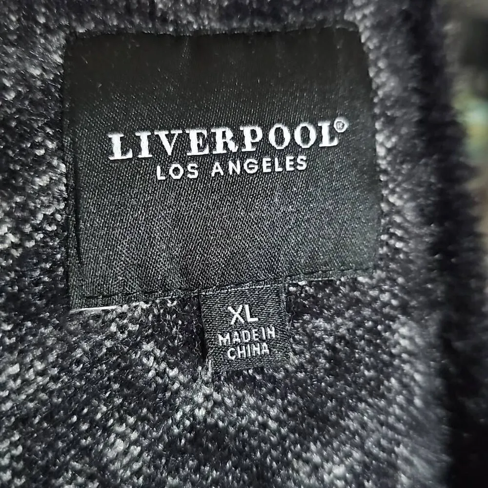 Liverpool Los Angeles Cardigan Button front Sweater Jacket Soft, Size XL NWOT. Black - Image 6