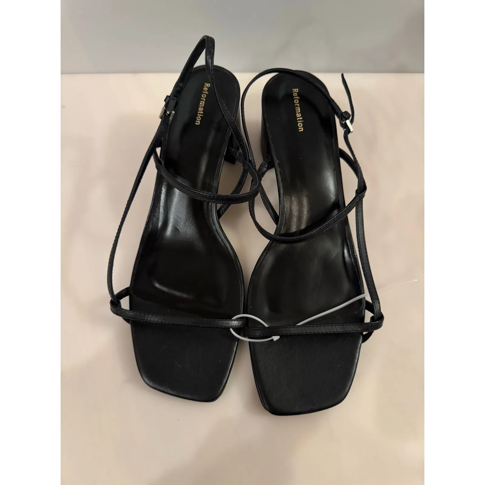 Reformation  Serenity Black Block Heel Sandal - Size 10.5 - Image 3