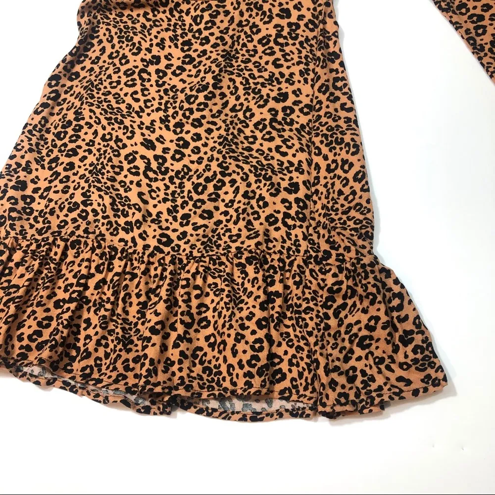 Love,Fire Leopard Print Long Sleeve Minidress - Image 7