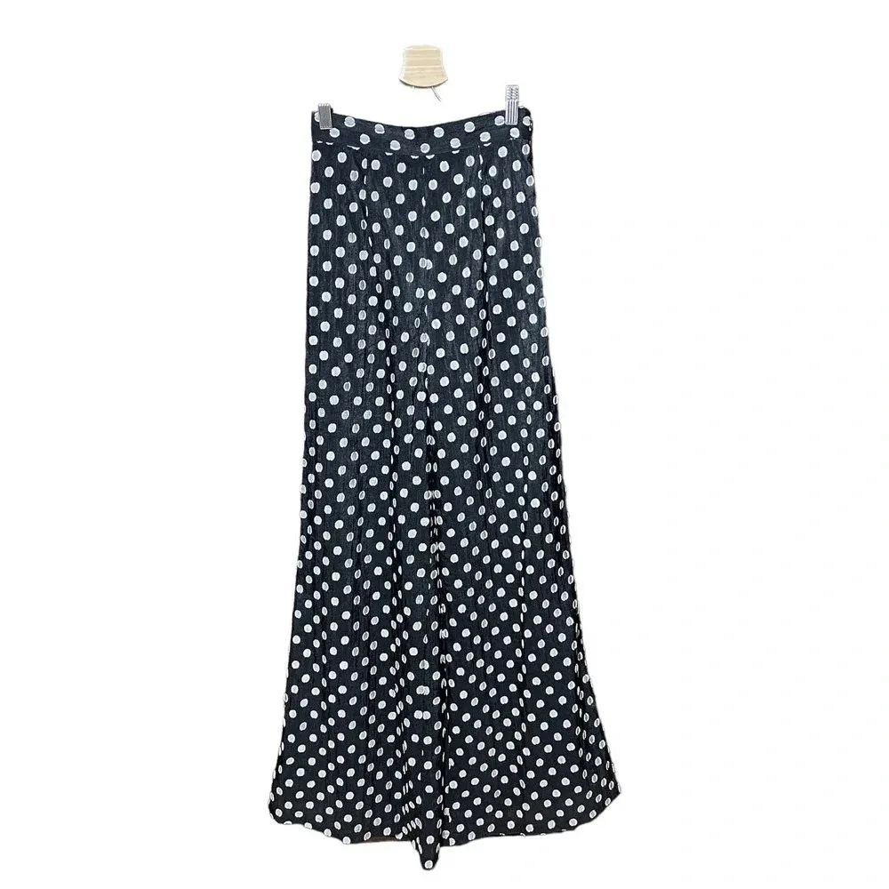 Michael Costello x REVOLVE Bonnie Pant Black Polka Dot Size XS - Image 3