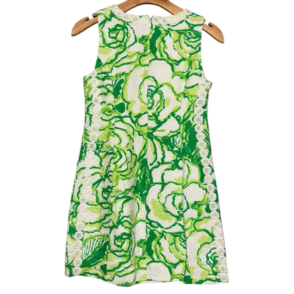 Lilly Pulitzer Women’s Size 4 White Green Heart Breaker Mika Resort Shift Dress - Image 4