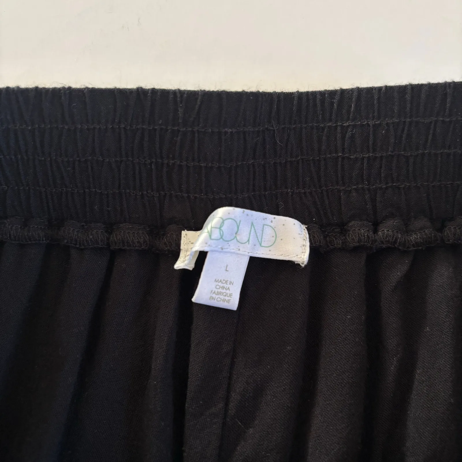 Abound Black Eyelet Pull-On Stretchy Shorts Women’s Large Summer Boho Floral - Image 2