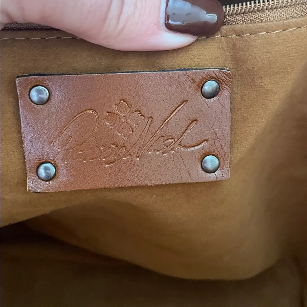 Patricia Nash Stylish Blue Woven Tote Bag - Image 9