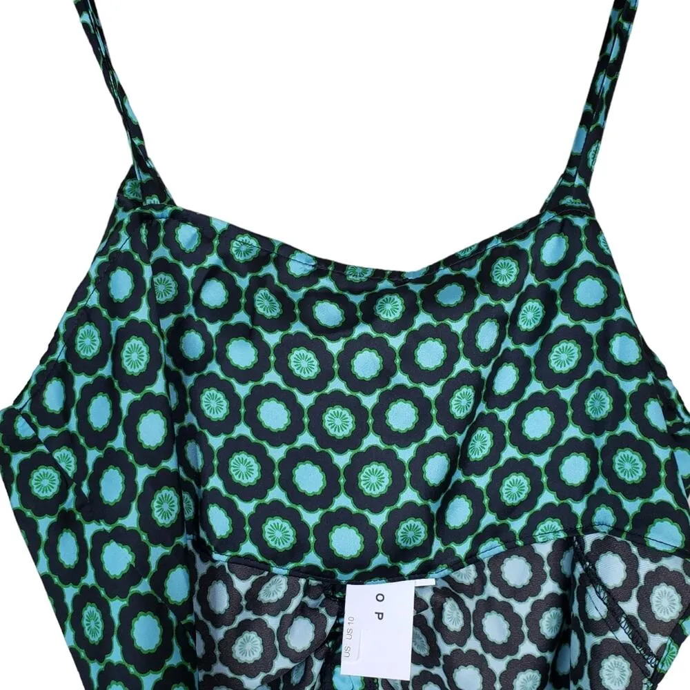 Topshop Womens 10 Floral Tile Print Ruched Camisole NEW - Image 6