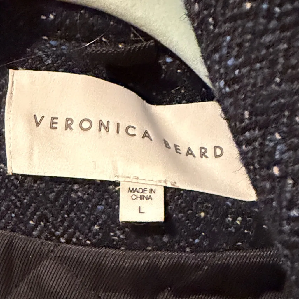 Veronica Beard Tawny Wool Blend Hooded Parka - Navy Blue - large - Image 5