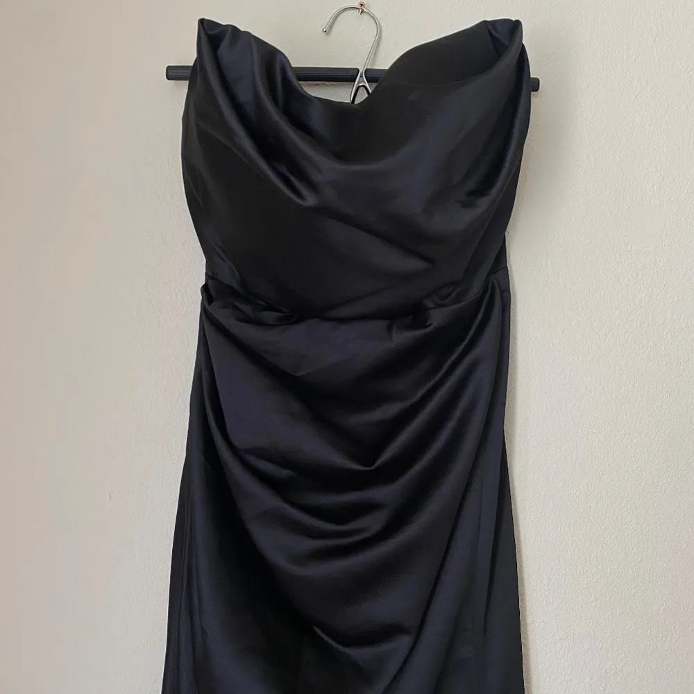 House‎ of CB L A-C Adrienne black satin strapless corset maxi dress NWOT - Image 9