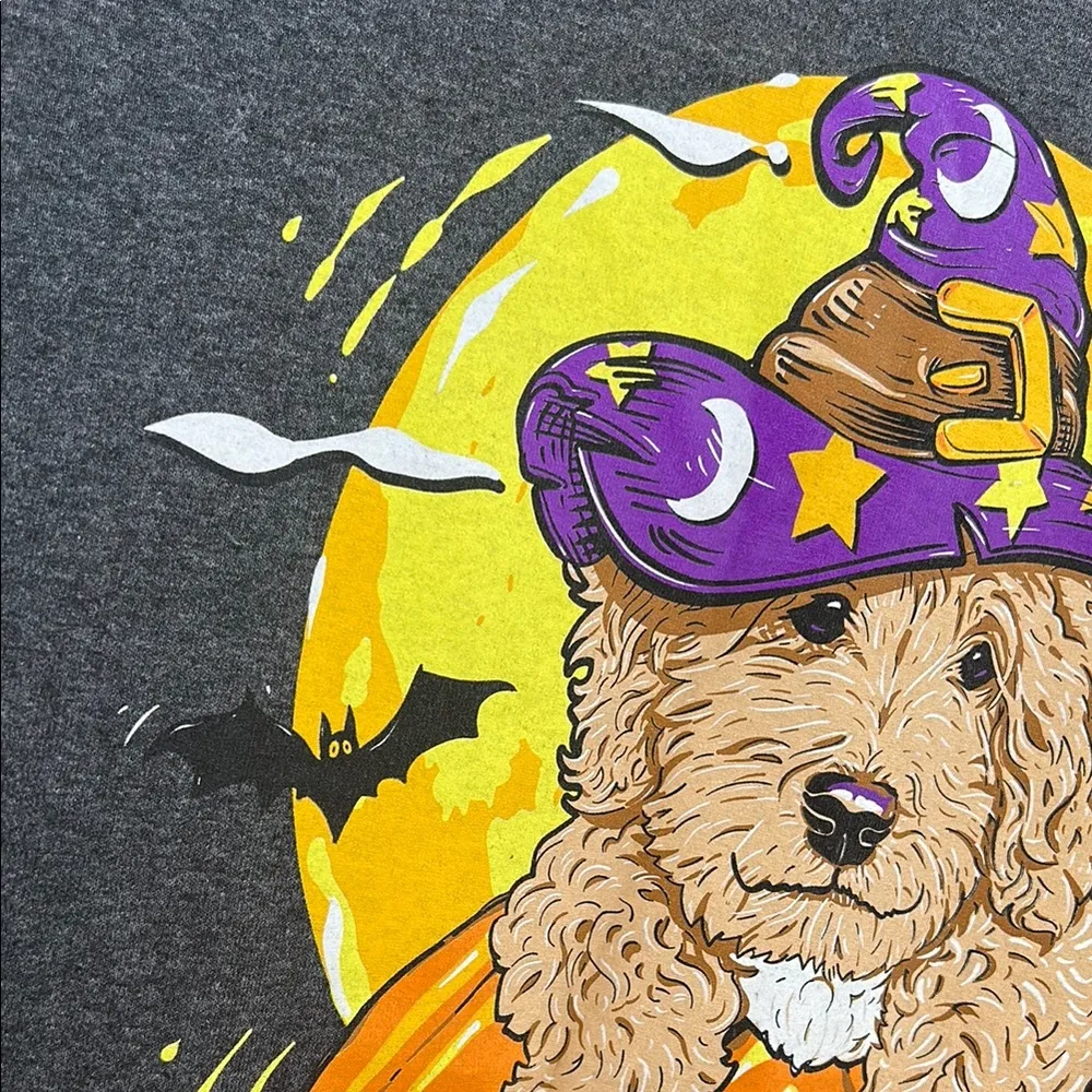 Simply Southern Gray Orange Long Sleeve Tee with Halloween dog hocks pocus M - Image 8