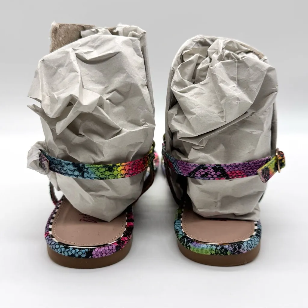 Betsey Johnson Caroll Multi Snake Print Jeweled T-Strap Sandals Size 6.5 - Image 4