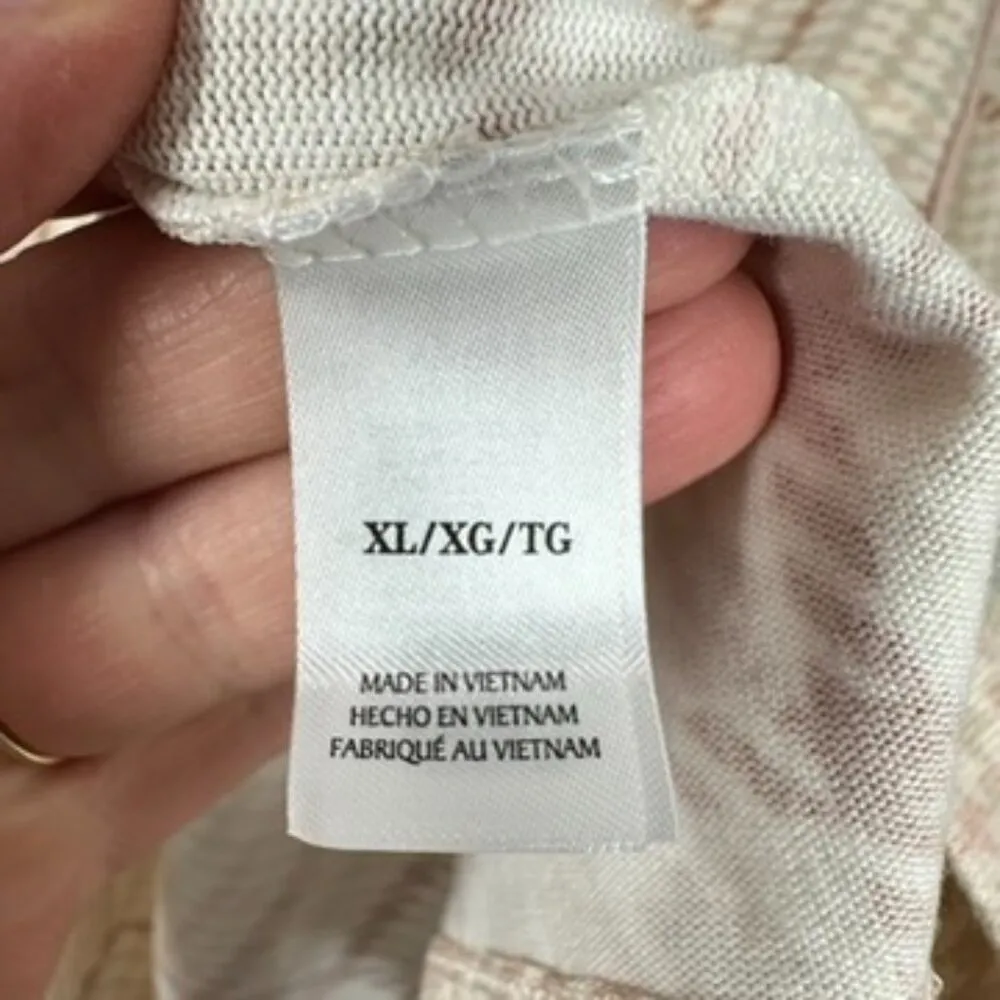 Sanctuary Women's Size XL Tan Houndstooth Plaid Longsleeve Casual Cozy Shirt NWT - Image 3