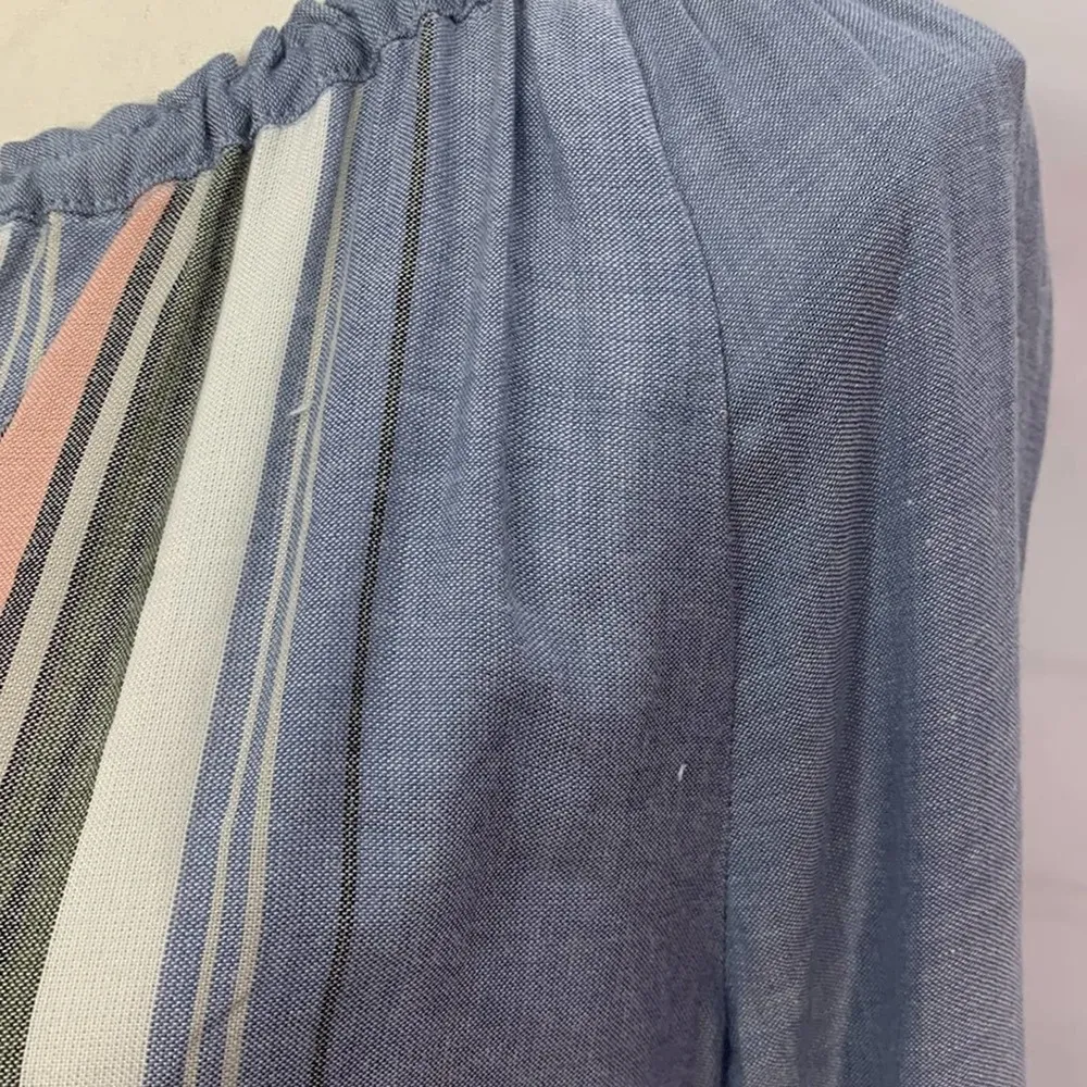 Dylan‎ Chambray Striped Peasant Blouse (NWT) - Image 11