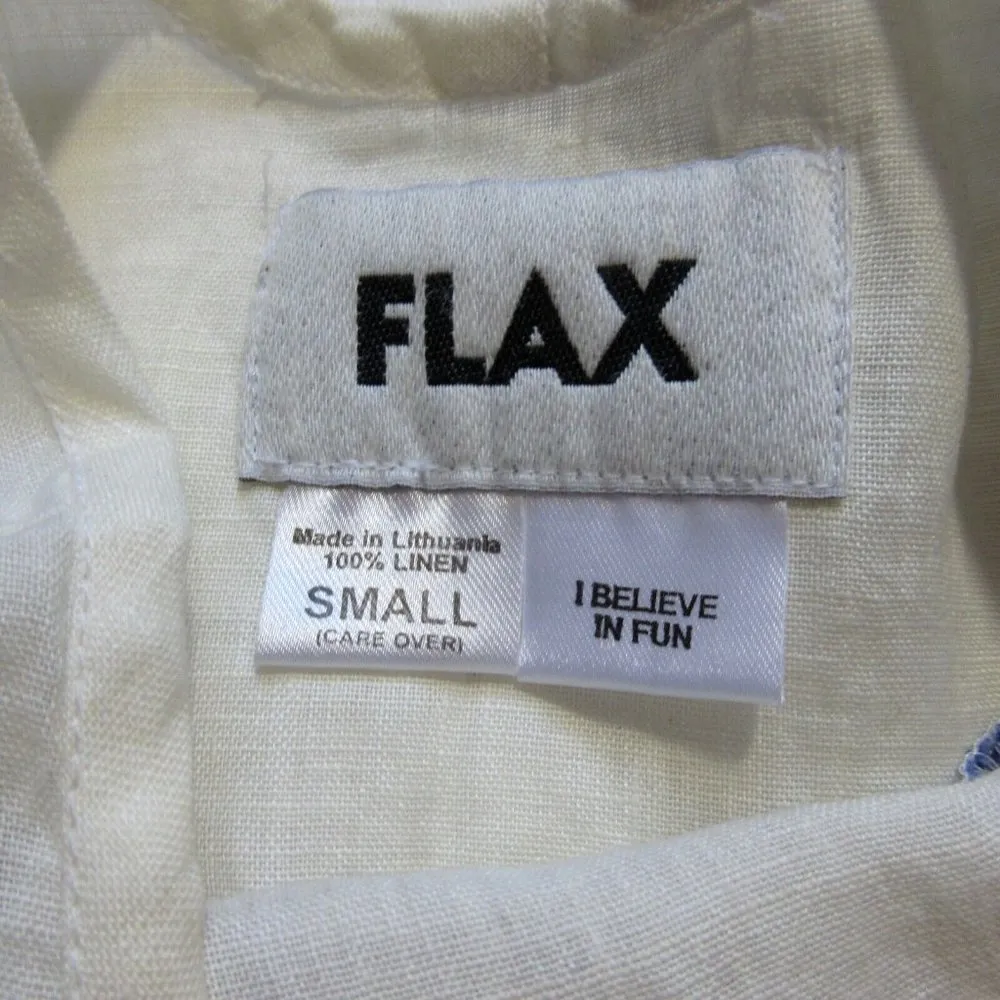 NWT Flax by Jeanne Engelhart Layered Apron Shift in Blue Stripe Linen Dress S - Image 7