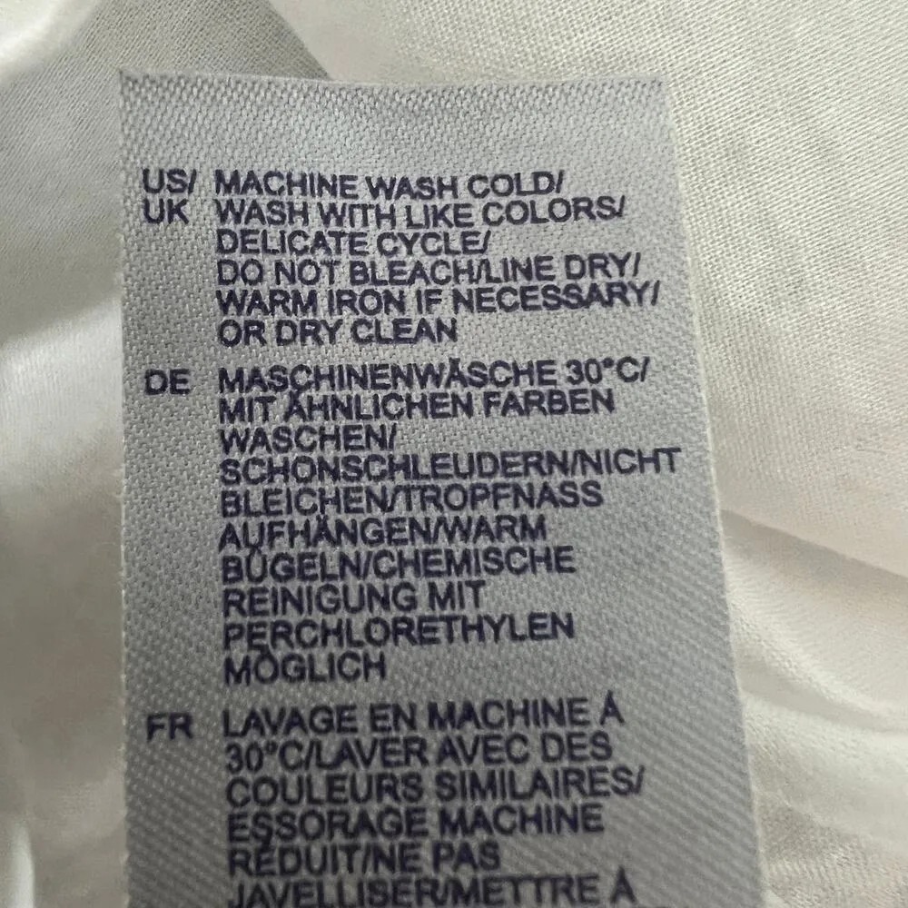 NYDJ Women's Embroidered Boho Peasant Cottagecore Gardencore Beach Tassel Top S - Image 10