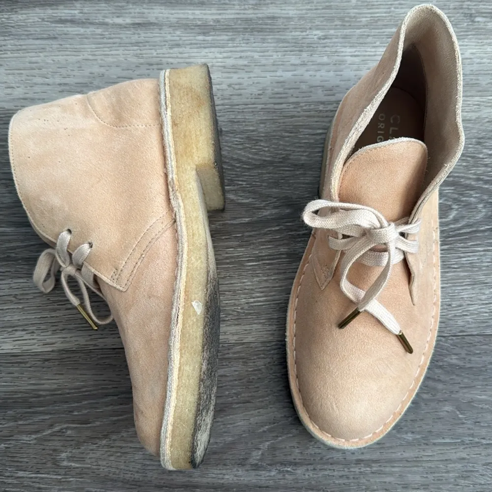 Clarks Tan Ankle Boots 7 Lace Up leather booties - Image 9