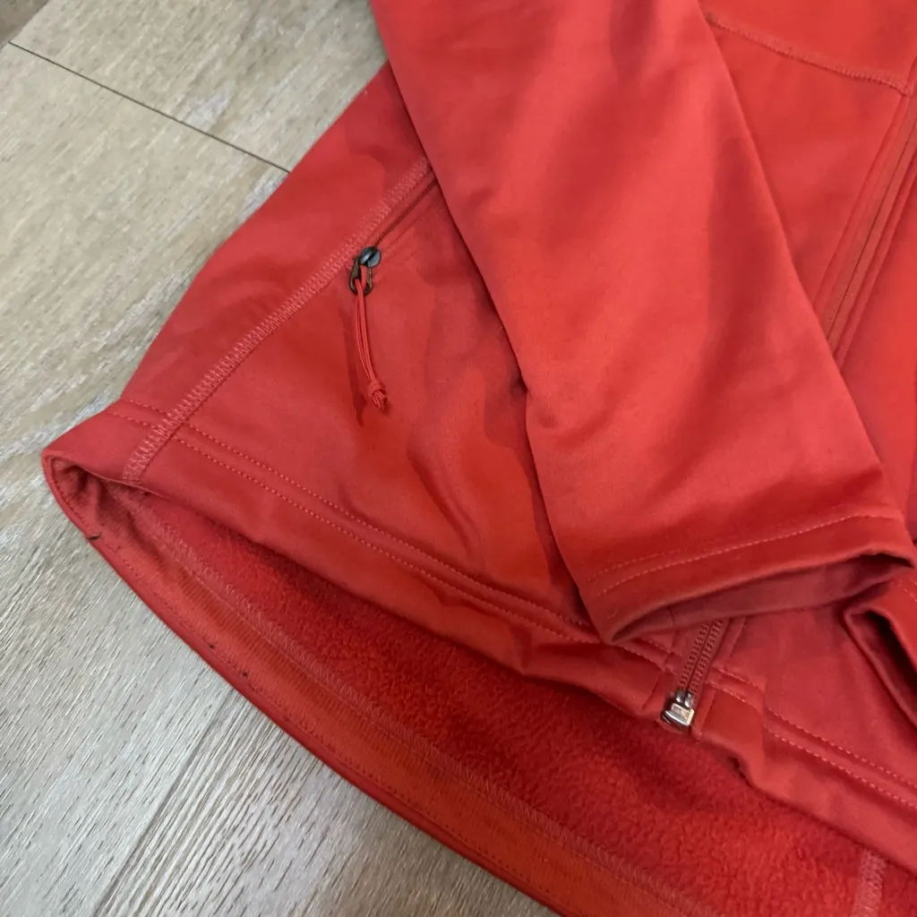 The North Face Orange Zip Up Jacket - Image 2