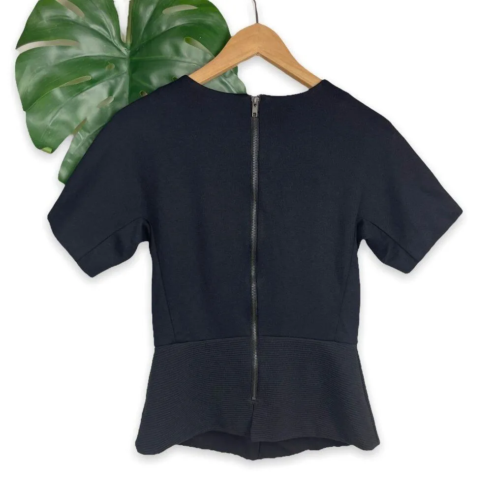 W118 by Walter Baker Cobalt Colorblock Knit Peplum Top - Image 7