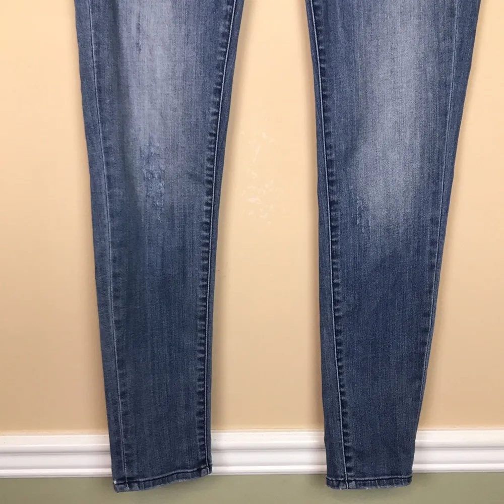 The Kooples Women's Short Fit Distressed Medium Wash Skinny Denim Jeans - Image 3