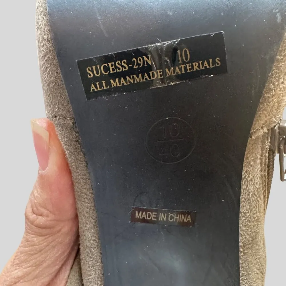 Unbranded Womens Taupe Suede Over - Image 9