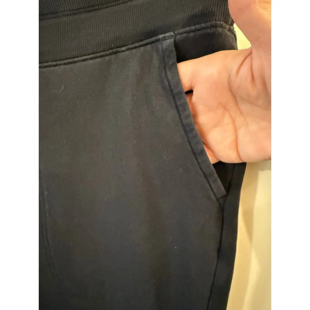 Athleta Drawstring Straight Leg Sweatpants Black Women's Size Large - Image 4