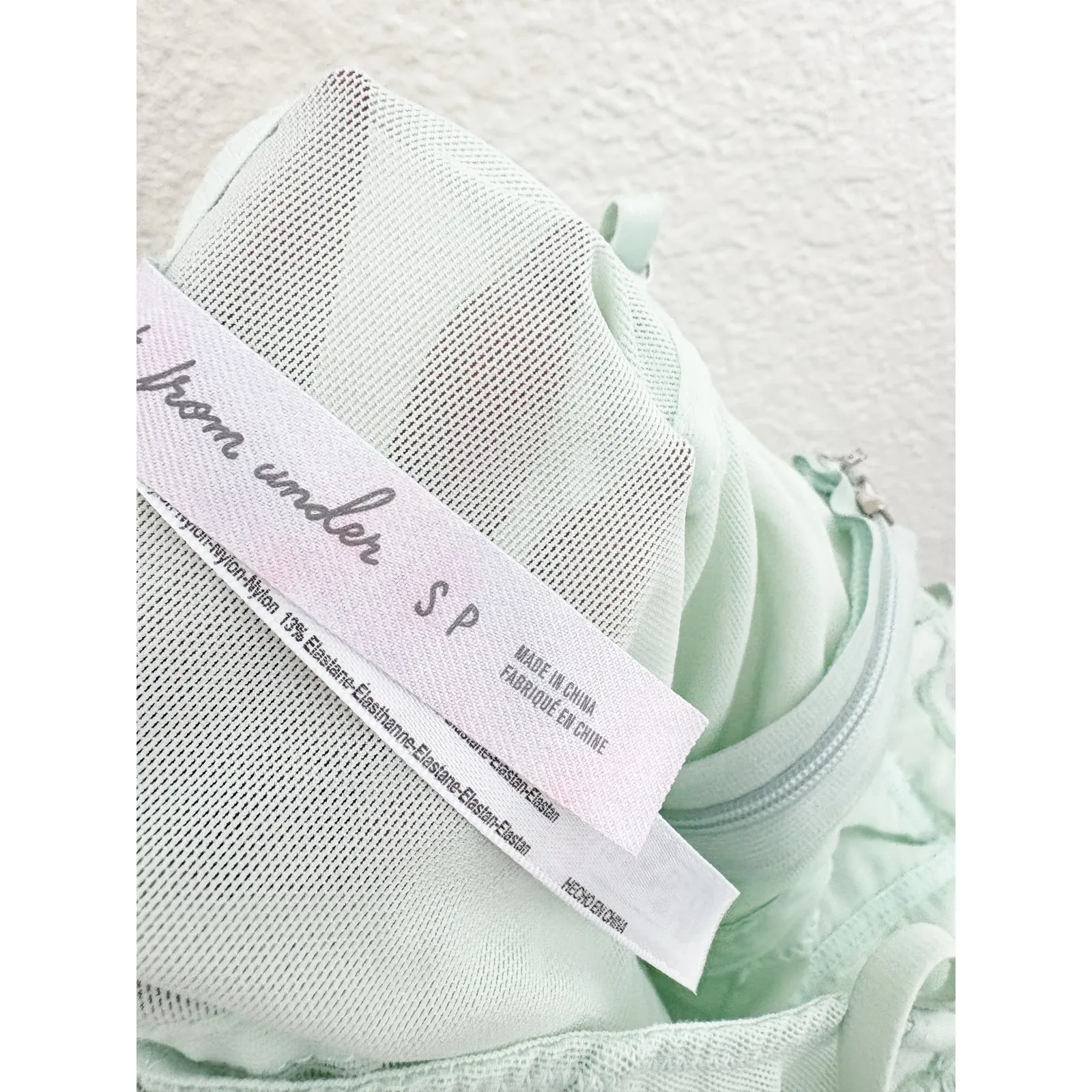 Urban Outfitters Out From Under Modern Love Lace Corset Bodysuit Size Small Mint - Image 5