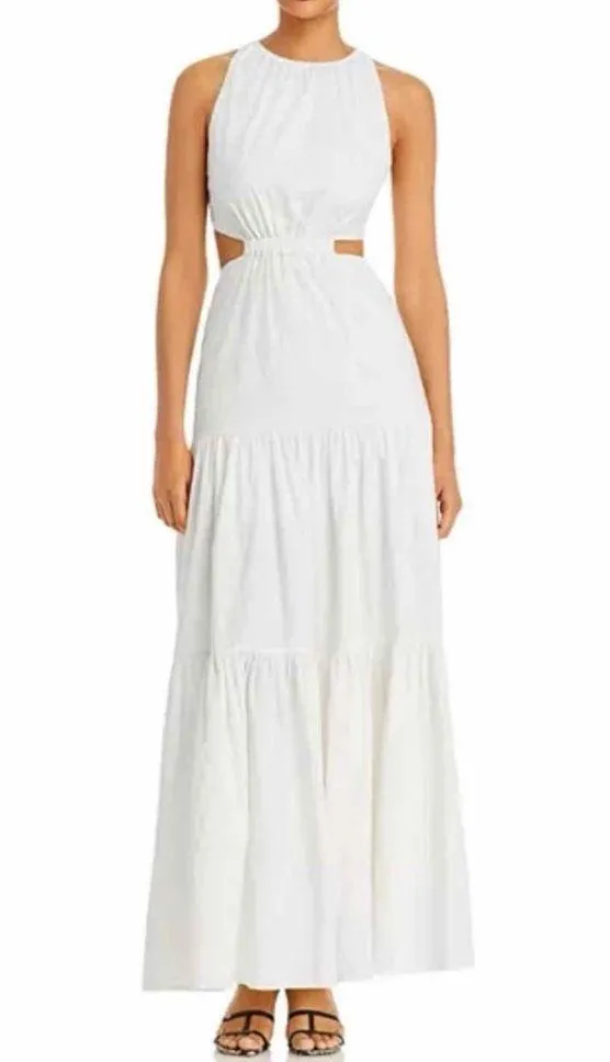 Significant Other Poppy Cut Out Maxi Dress Size US 6 Ivory - Image 8