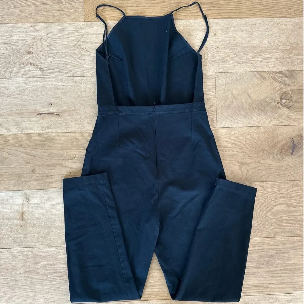 Reformation - Fitted Open Back Sleeveless Jumpsuit in Black - Image 5