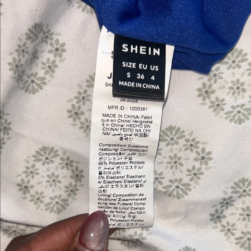 SheIn  Cobalt Blue Strappy Mini Dress - Image 2