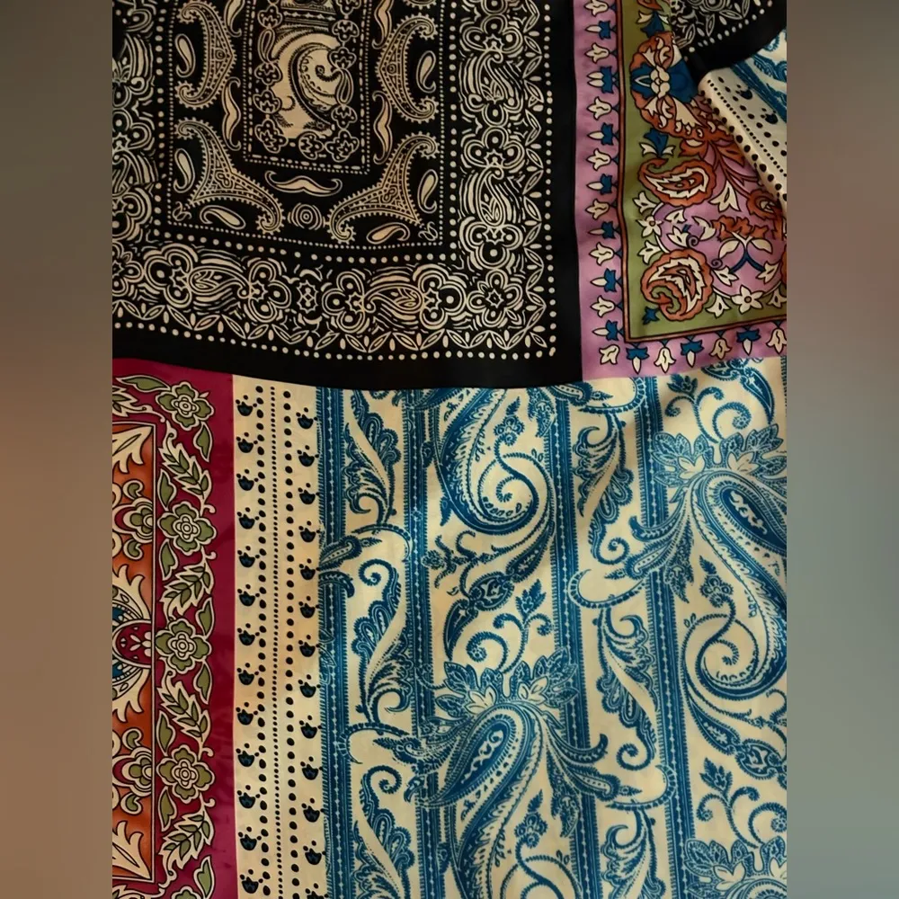 LAPIS SMALL Colorful Paisley and Floral Long Sleeve Dress - Image 3