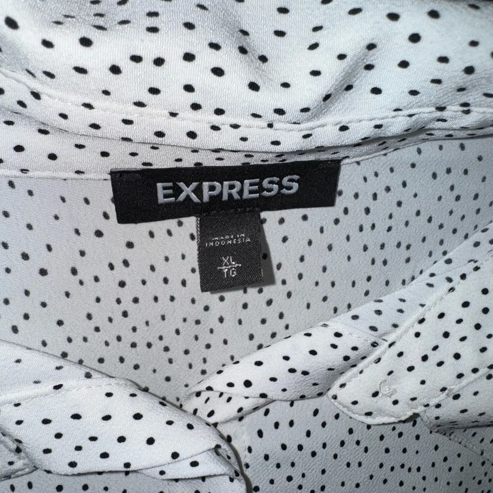 White Polka Dot Long Sleeve Dress - Image 2