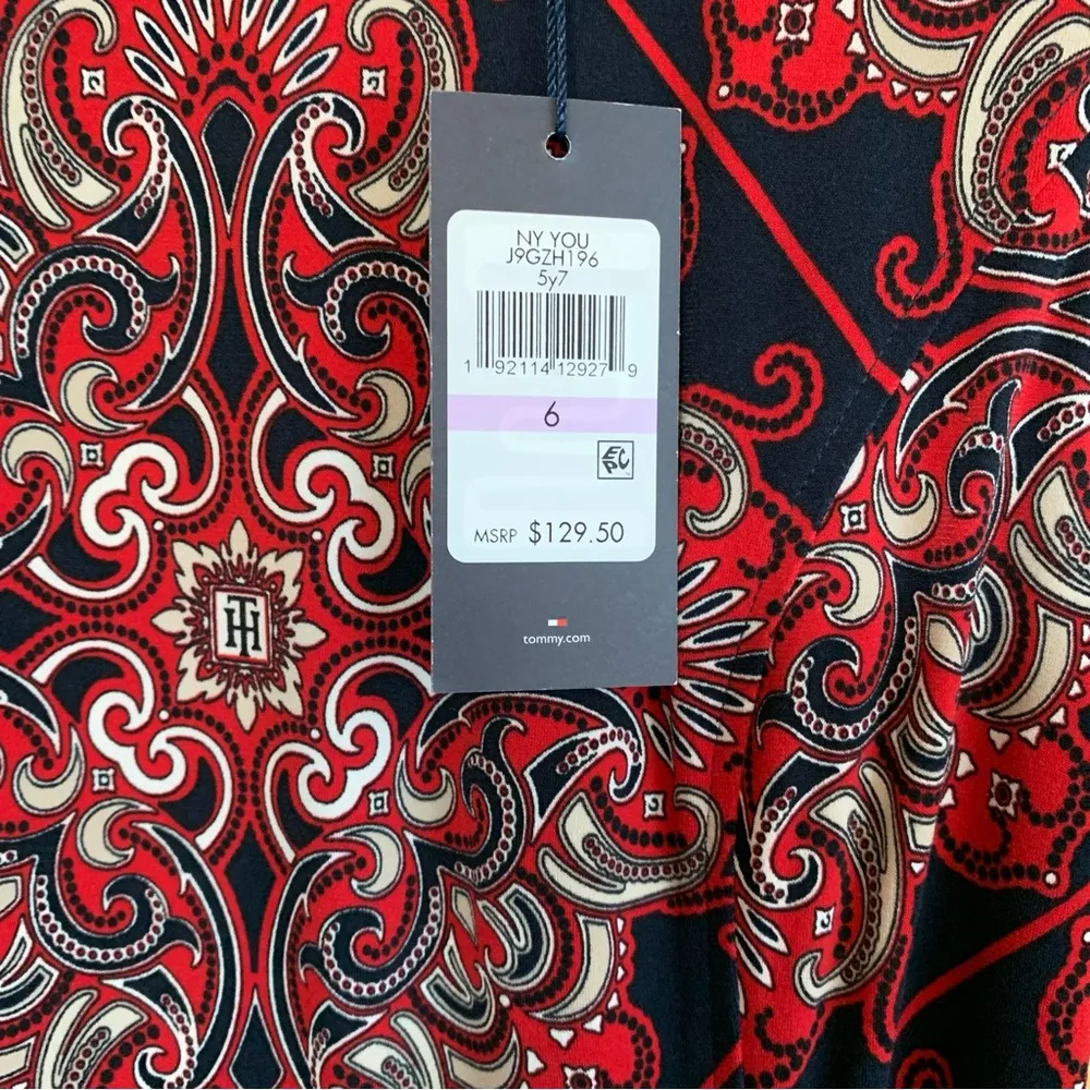 Tommy Hilfiger Women's Sleeveless Paisley Print Navy Blue Jumpsuit Size 6 - Image 3