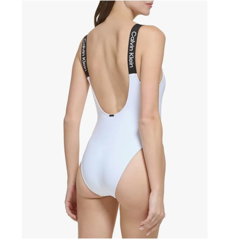 Calvin Klein Classic Over The Shoulder One Piece Swimsuit, Size L NEW w/Tag - Image 5