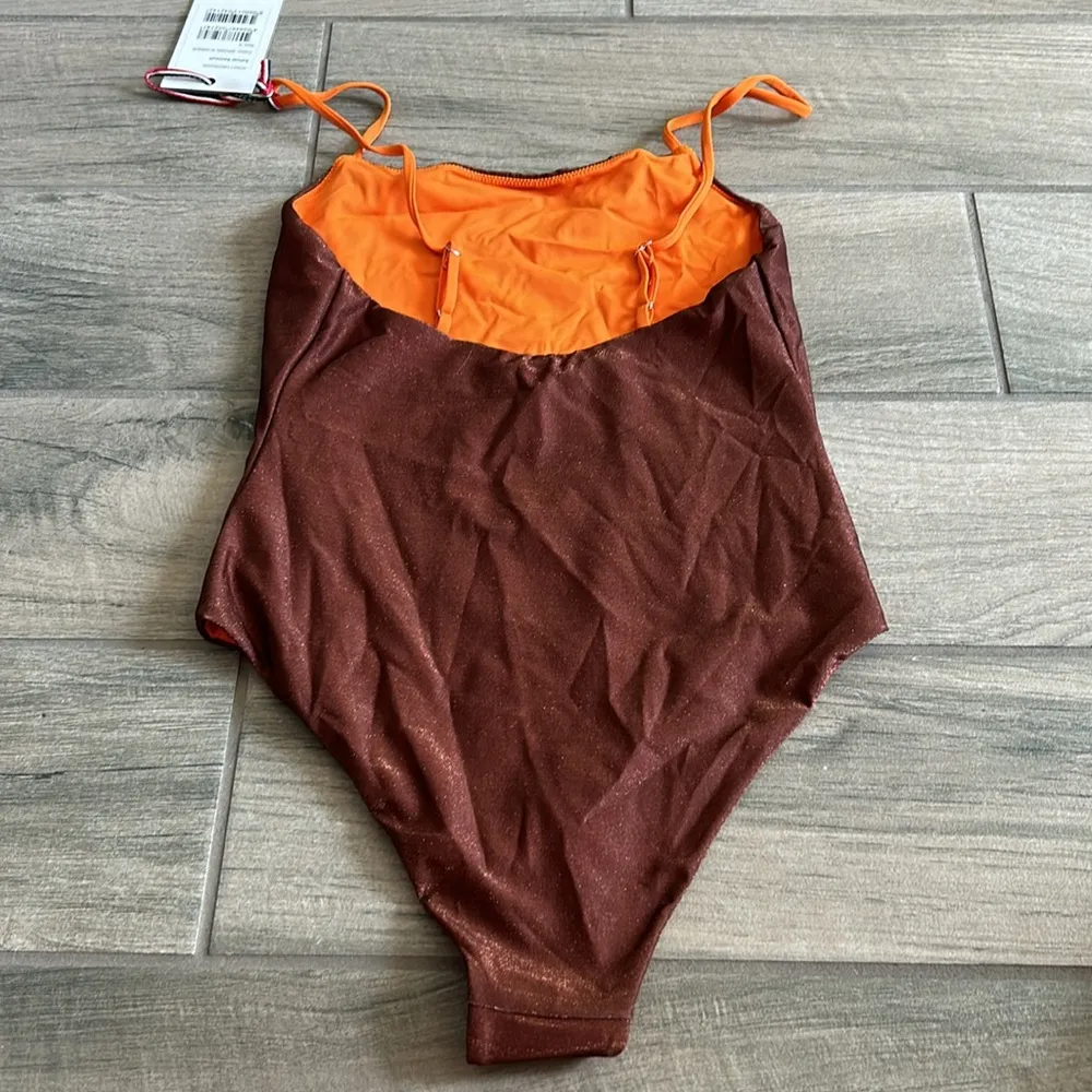 Perfect moment Salina’s swimsuit in brown shimmer - Image 4