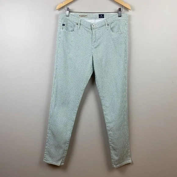 Adriano‎ Goldschmied The Legging Ankle Super Skinny Pants 32R Green White - Image 12