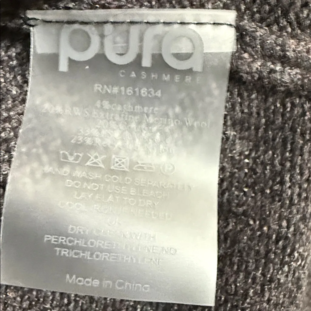 Pura cashmere Everyday Cotton Crew in charcoal XXS Gray Size XS - Image 3