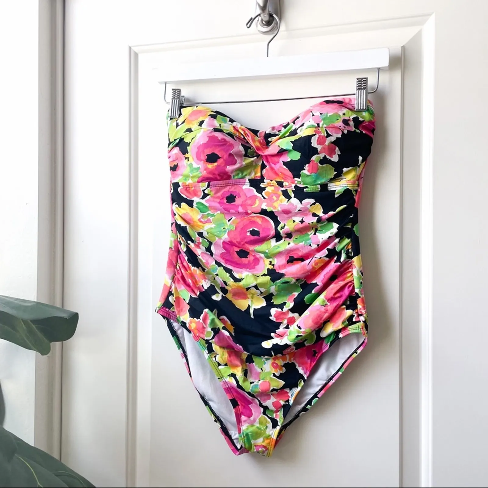 Lauren Ralph Lauren Floral Swimsuit One Piece Strapless 6 - Image 2