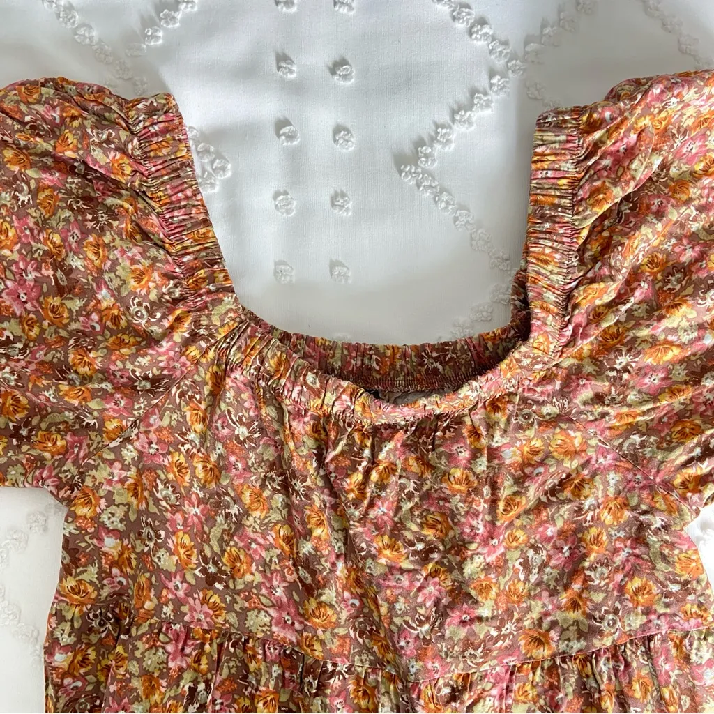 Wild Fable Off Shoulder Mini Dress Babydoll Floral Pink Cottage Boho Cowgirl - Image 2