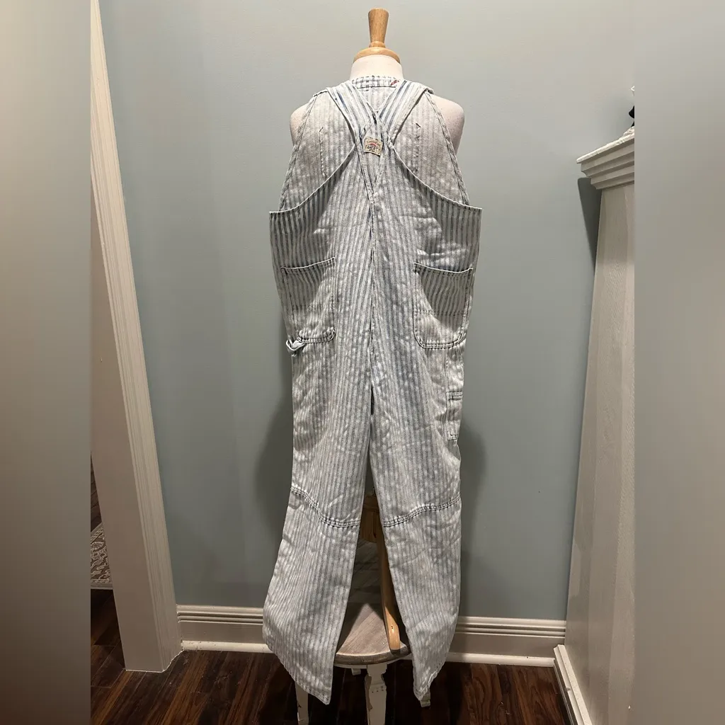Faherty TopSail Railroad Stripe Overalls New with tags size Large - Image 9