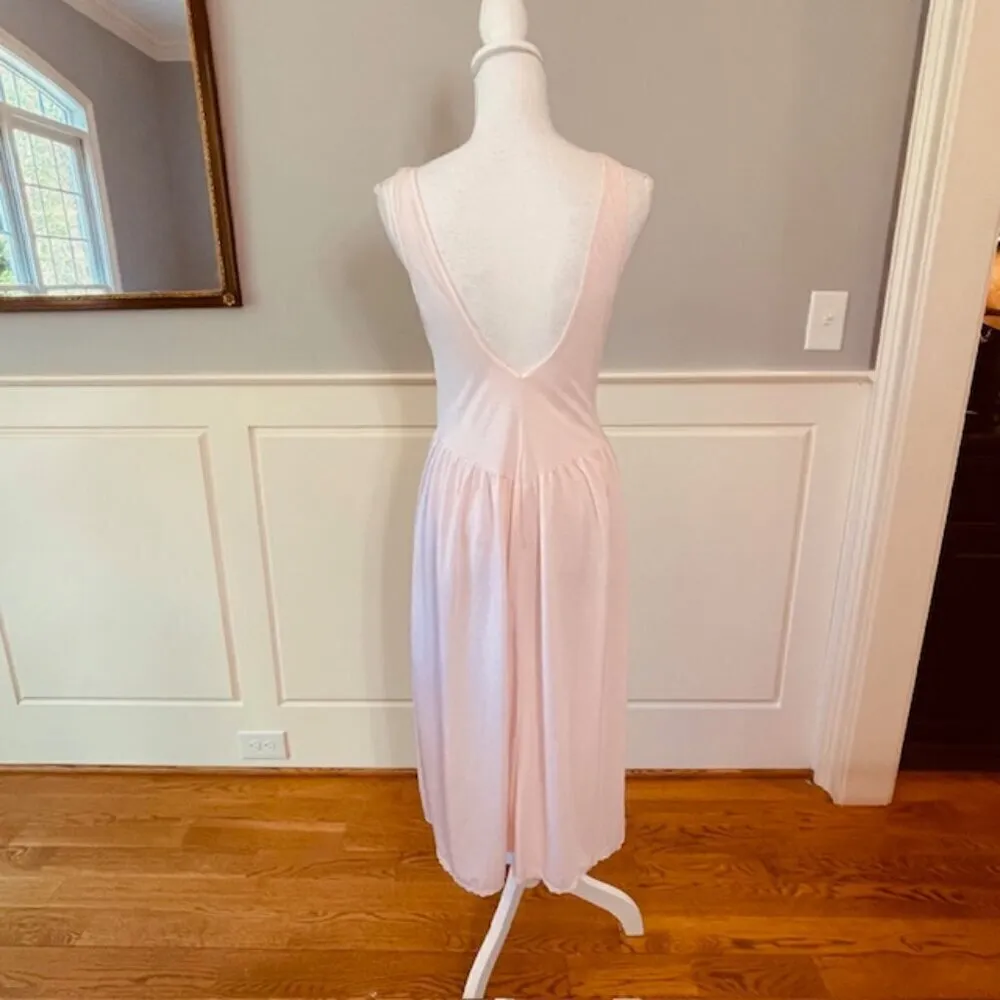 Victoria's Secret Vintage 80's Pink Bridal Lace & Mesh Nightgown Slip Small - Image 9
