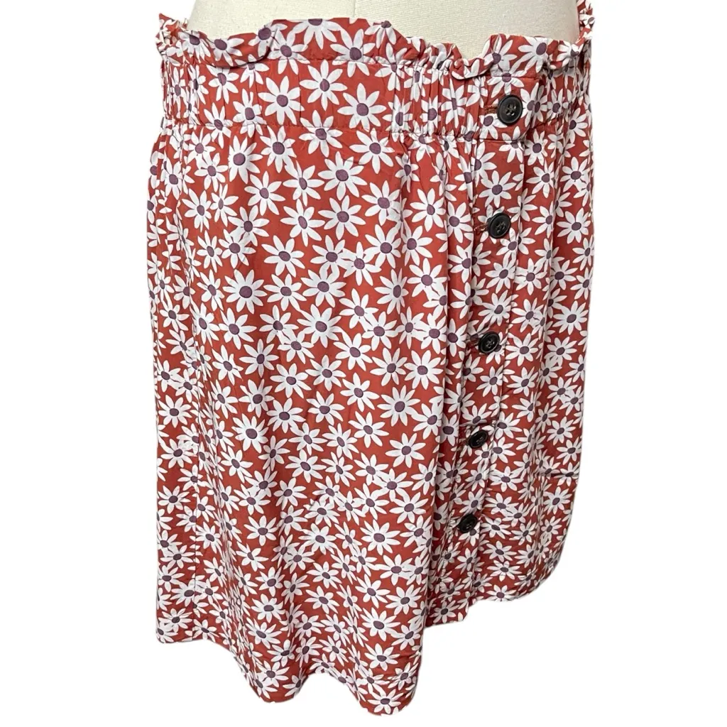 MADEWELL Paperbag Button-Front Mini Skirt in Falling Daisies, XL - Image 5
