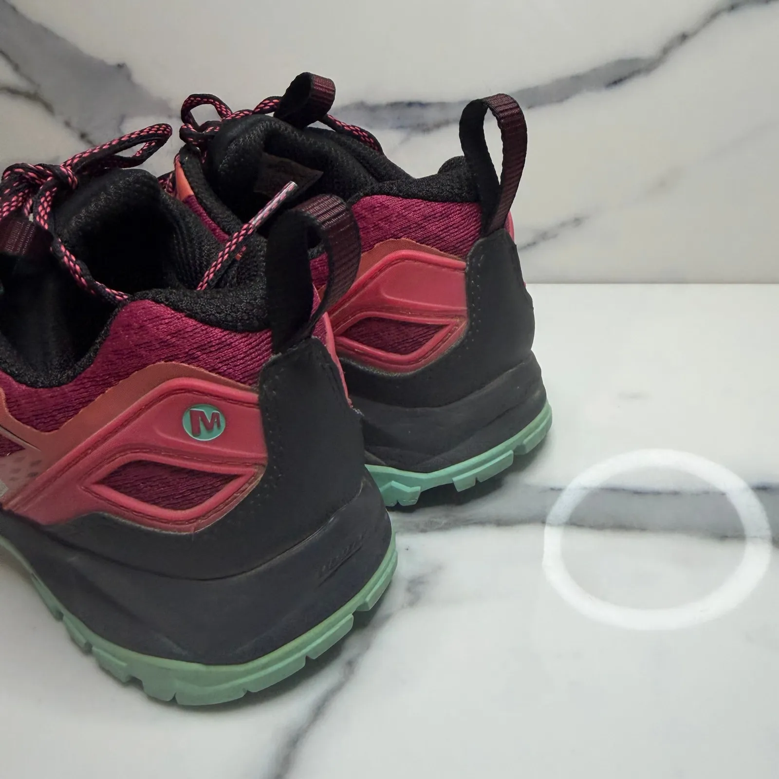 Merrell Women's Red Green Capra Bolt Sneakers Shoes Sz 9.5 Hiking Trail Outdoors - Image 4