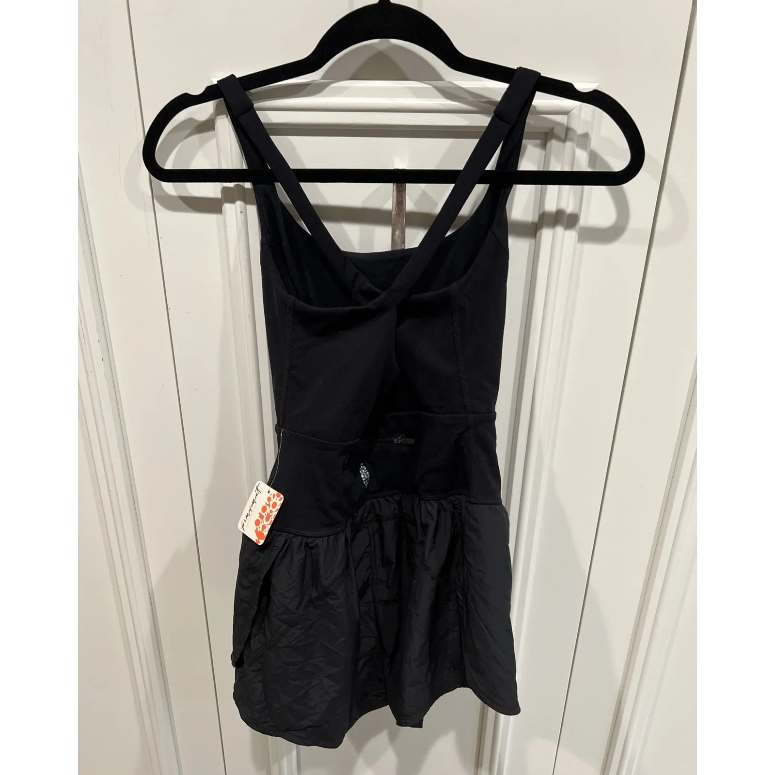 Free People Righteous Runsie Black Athletic Romper Pickleball Athleisure Tennis - Image 4