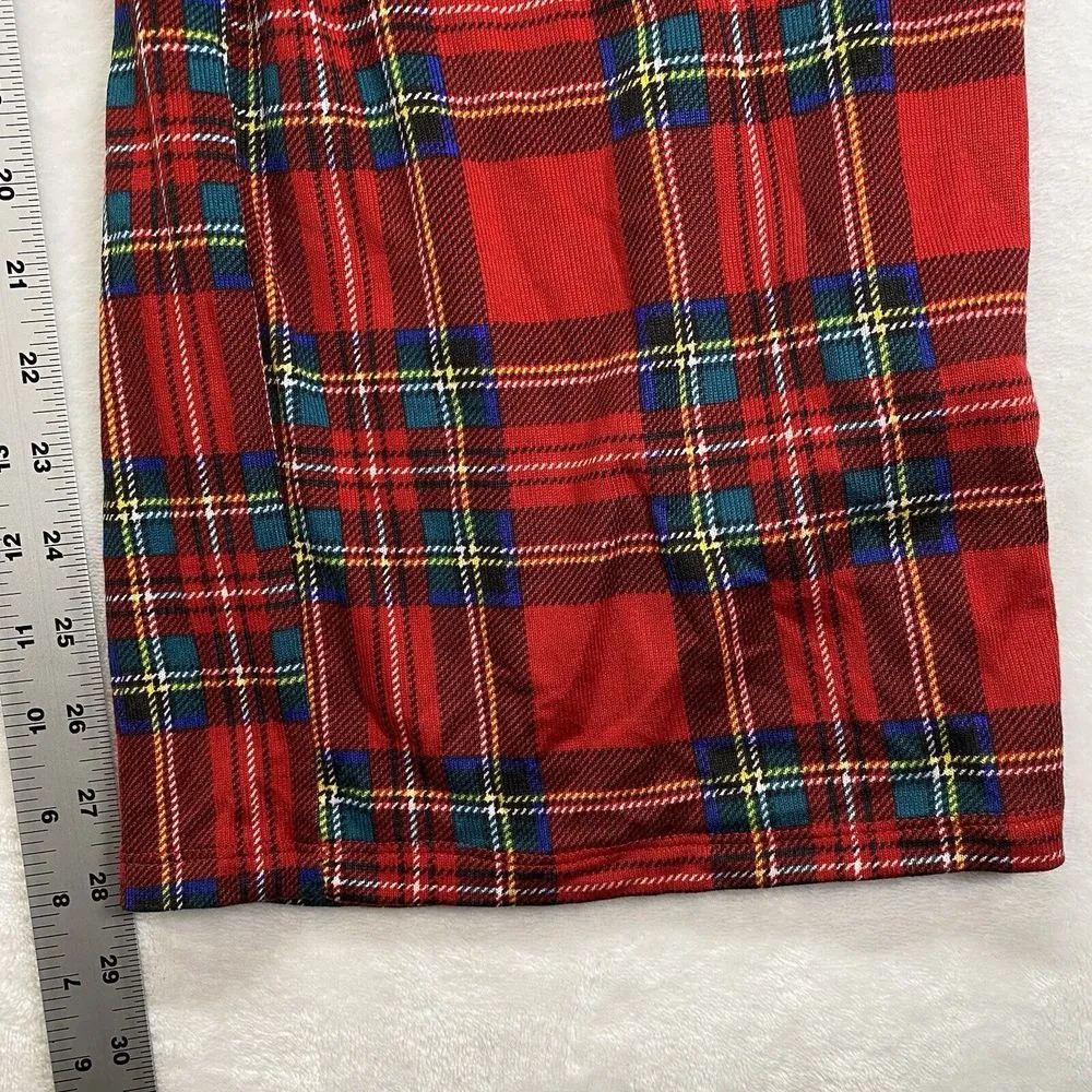 Red Tartan Plaid Pajama Pants Women's Large Holiday pjs - Image 5