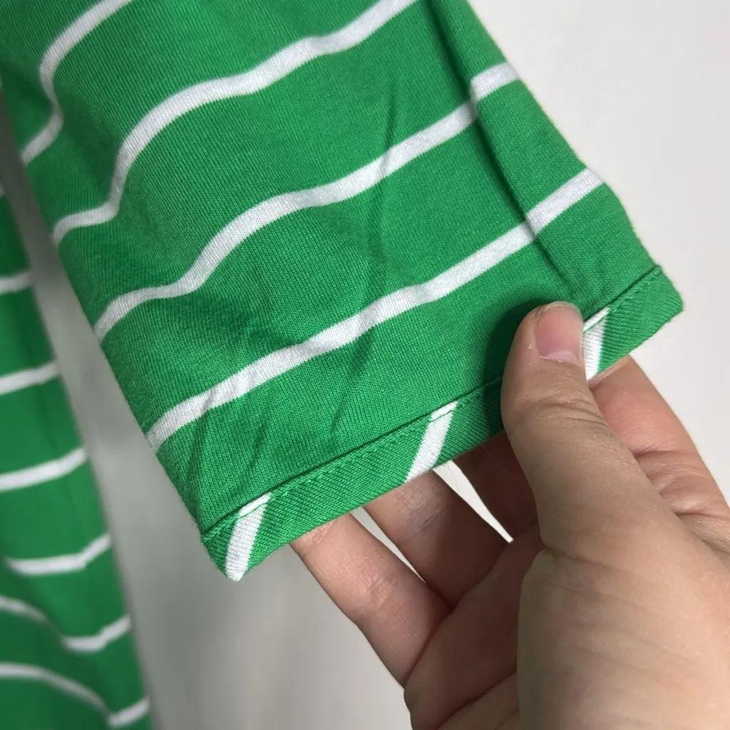 Bob Mackie Wearable Art T-shirt Striped Embroidered Floral Top Size S - Image 6